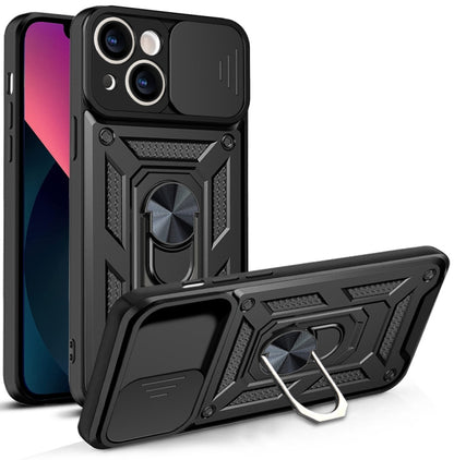 For iPhone 14 Sliding Camera Cover Design TPU+PC Phone Case (Black) - iPhone 14 Cases by PMC Jewellery | Online Shopping South Africa | PMC Jewellery