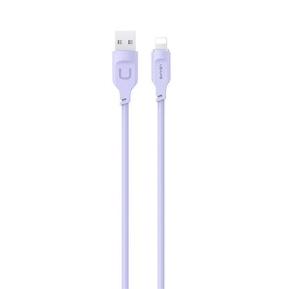 USAMS US-SJ565 8 Pin Fast Charing Data Cable with Light, Length: 1.2m(Purple) - Normal Style Cable by USAMS | Online Shopping South Africa | PMC Jewellery