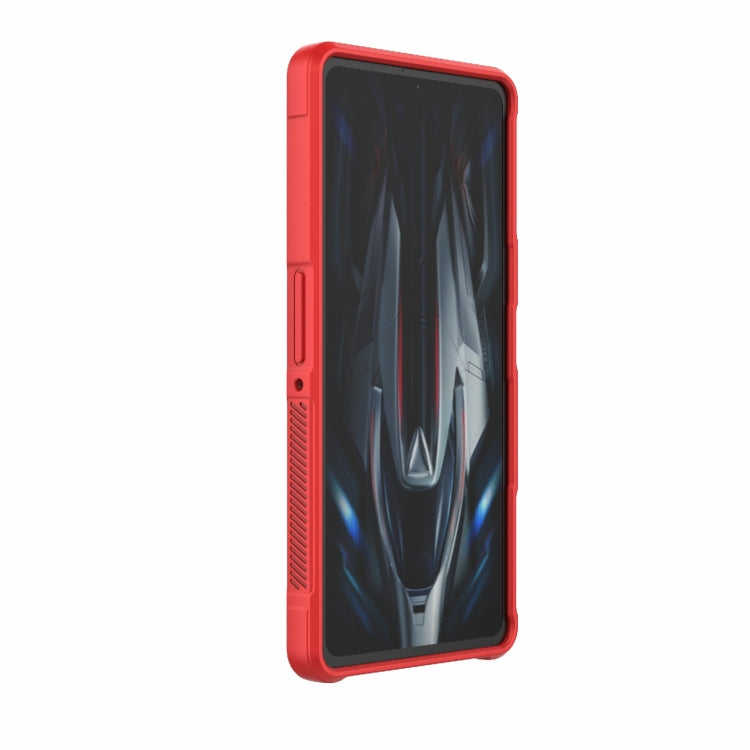 For Xiaomi Redmi K50 Gaming Magic Shield TPU + Flannel Phone Case(Black) - Xiaomi Cases by PMC TechLife | Online Shopping South Africa | PMC TechLife | Buy Now Pay Later Mobicred