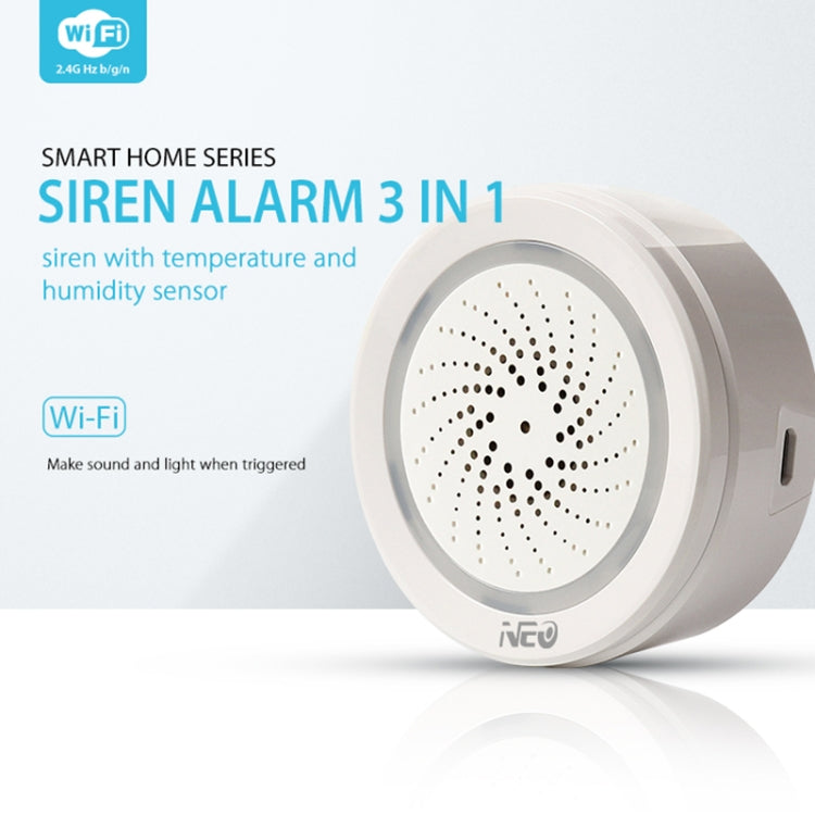 NEO NAS-AB02WT WiFi USB Siren Alarm with Temperature & Humidity Sensor - Others Alarm by NEO | Online Shopping South Africa | PMC Jewellery