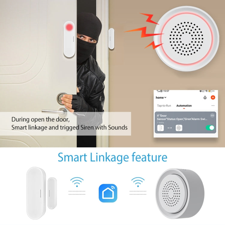 NEO NAS-AB03WT WiFi USB Siren Alarm with Temperature & Humidity Sensor - free shipping - PMC TechLife - Order now!