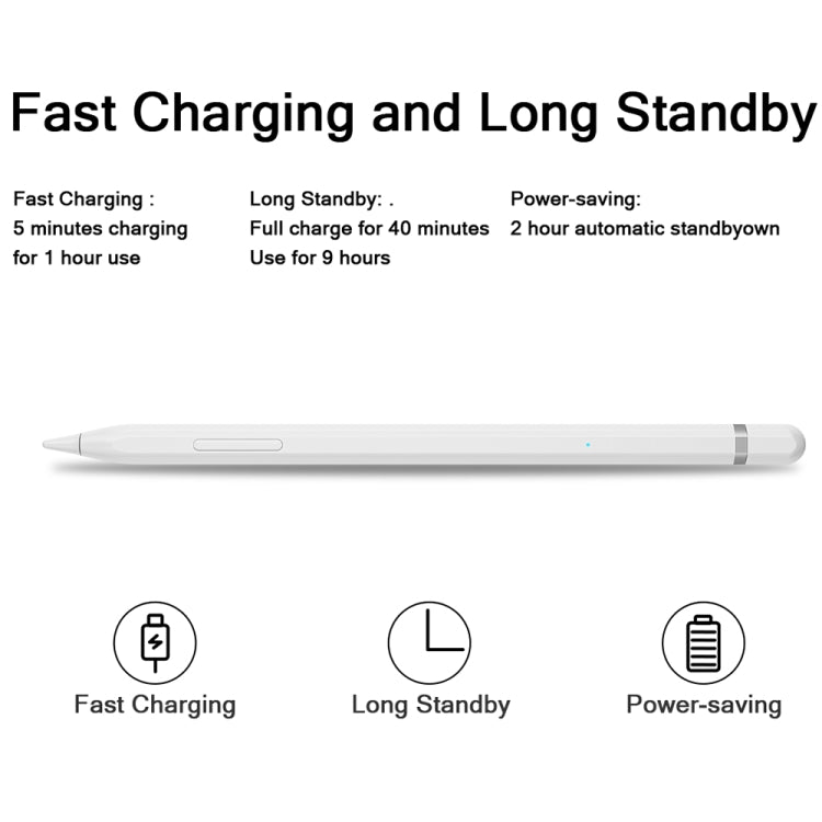 JD50 Bluetooth Active Stylus Pencil with Palm Rejection for iPad After 2018 Version - Stylus Pen by PMC Jewellery | Online Shopping South Africa | PMC Jewellery