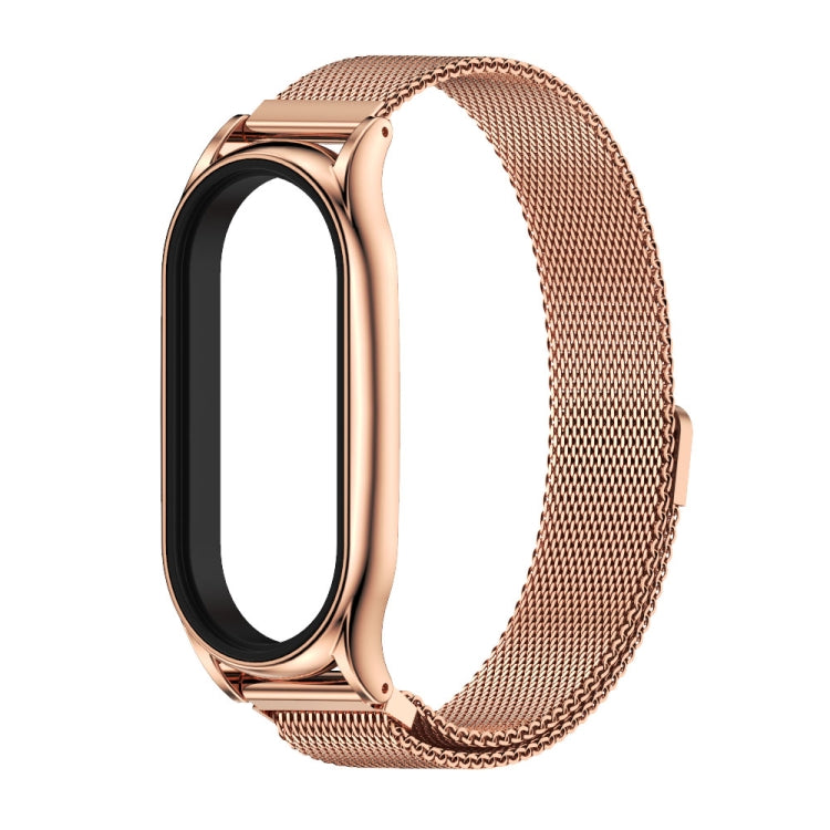 For Xiaomi Mi Band 7 / 7 NFC MIJOBS Milan Magnetic Plus Stainless Steel Watch Band(Rose Gold) - Watch Bands by MIJOBS | Online Shopping South Africa | PMC Jewellery | Buy Now Pay Later Mobicred