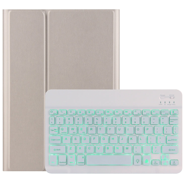For Lenovo Tab M10 HD Gen 2 Backlight Bluetooth Keyboard Leather Tablet Case(Gold) - Lenovo Keyboard by PMC TechLife | Online Shopping South Africa | PMC TechLife | Buy Now Pay Later Mobicred
