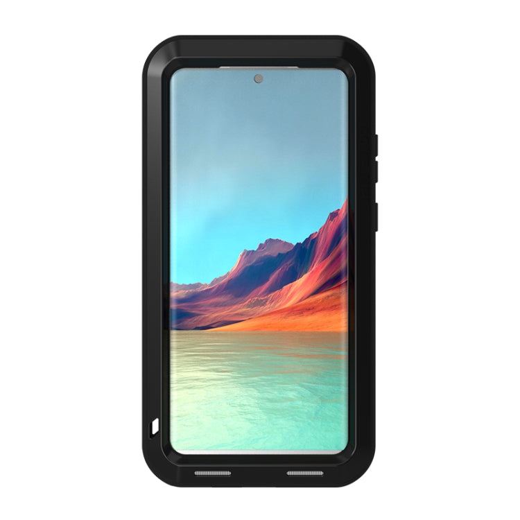 For Samsung Galaxy S22 Ultra 5G LOVE MEI Metal Shockproof Waterproof Dustproof Protective Phone Case(Black) - free shipping - PMC TechLife - Order now!