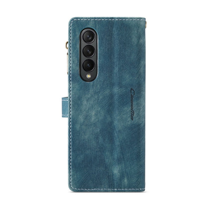 For Samsung Galaxy Z Fold3 5G CaseMe C30 Multifunctional Phone Leather Phone Case(Blue) - Galaxy Phone Cases by CaseMe | Online Shopping South Africa | PMC Jewellery | Buy Now Pay Later Mobicred