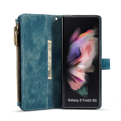 For Samsung Galaxy Z Fold3 5G CaseMe C30 Multifunctional Phone Leather Phone Case(Blue) - Galaxy Phone Cases by CaseMe | Online Shopping South Africa | PMC Jewellery | Buy Now Pay Later Mobicred