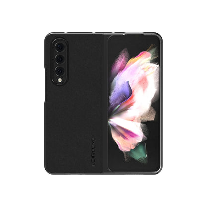 For Samsung Galaxy Z Fold4 5G LC.IMEEKE Shock-resistant Plain Leather All-inclusive Protective Case(Black) - Galaxy Z Fold4 5G Cases by LC.IMEEKE | Online Shopping South Africa | PMC Jewellery | Buy Now Pay Later Mobicred