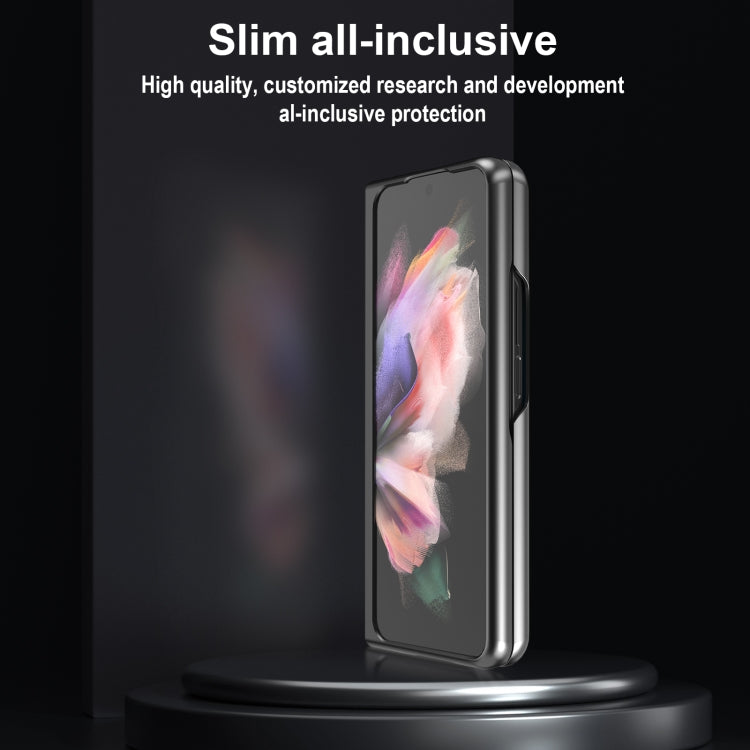 For Samsung Galaxy Z Fold4 5G LC.IMEEKE Shock-resistant Plain Leather All-inclusive Protective Case(Black) - Galaxy Z Fold4 5G Cases by LC.IMEEKE | Online Shopping South Africa | PMC TechLife | Buy Now Pay Later Mobicred