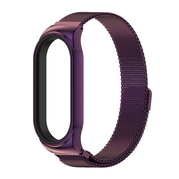 For Xiaomi Mi Band 7 / 7 NFC MIJOBS CS Milan Magnetic Stainless Steel Watch Band(Purple) - Watch Bands by MIJOBS | Online Shopping South Africa | PMC Jewellery | Buy Now Pay Later Mobicred