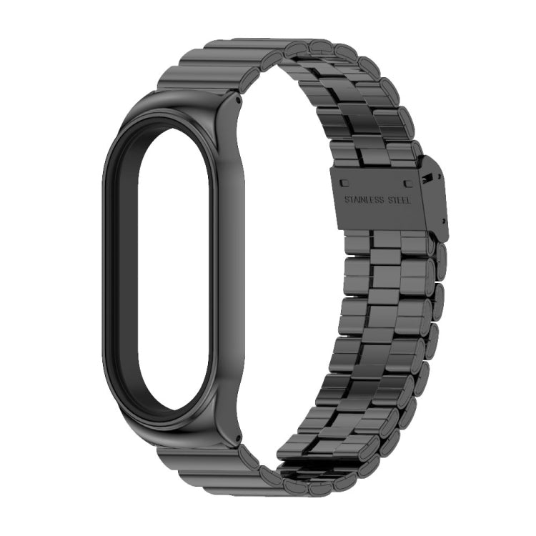 For Xiaomi Mi Band 7 / 7 NFC MIJOBS CS Bamboo Buckle Stainless Steel Watch Band(Black) - Watch Bands by MIJOBS | Online Shopping South Africa | PMC Jewellery | Buy Now Pay Later Mobicred