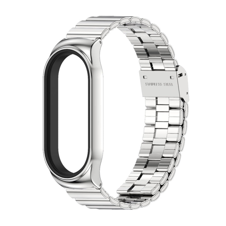 For Xiaomi Mi Band 7 / 7 NFC MIJOBS CS Bamboo Buckle Stainless Steel Watch Band(Silver) - Watch Bands by MIJOBS | Online Shopping South Africa | PMC Jewellery | Buy Now Pay Later Mobicred