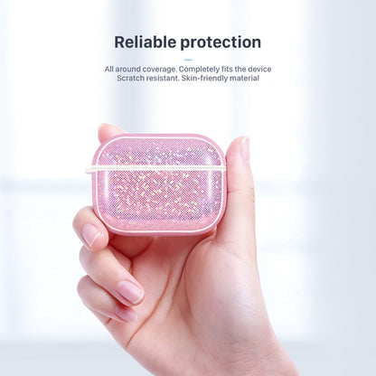 NIILLKIN Anti-fall PU + TPU Shining Protection Glitter Case for AirPods Pro(Pink) - For AirPods Pro by NILLKIN | Online Shopping South Africa | PMC Jewellery