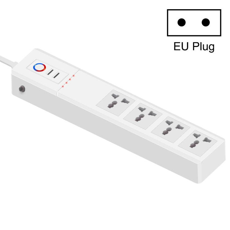 ZigBee 16A SM-SO306-M 4 Holes + 2 USB Multi-purpose Smart Power Strip(EU Plug) - Smart Socket by PMC TechLife | Online Shopping South Africa | PMC TechLife