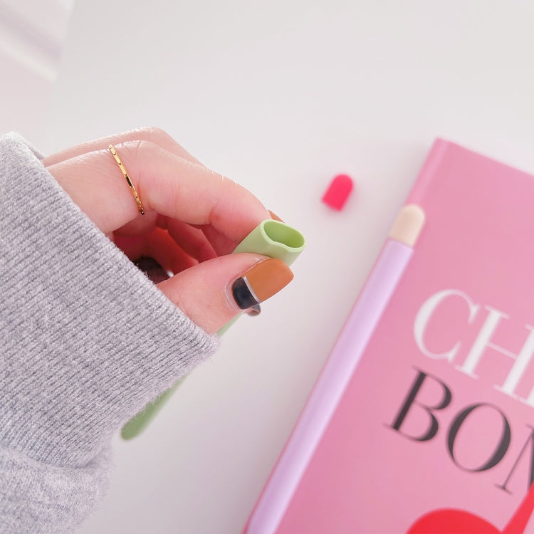 Contrasting Color Silicone Protective Case For Apple Pencil 2(Black) - Pencil Accessories by PMC TechLife | Online Shopping South Africa | PMC TechLife