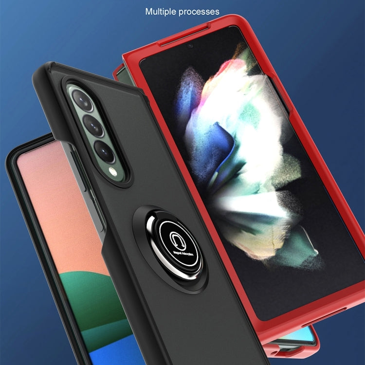 For Samsung Galaxy Z Fold4 Q Shadow 1 Series TPU + PC Holder Phone Case(Black) - free shipping - PMC TechLife - Order now!