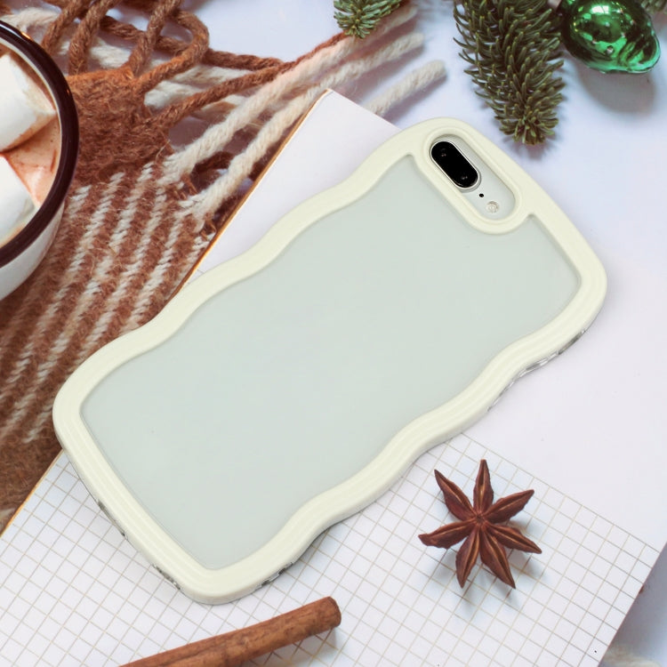 Candy Color Wave TPU Clear PC Phone Case For iPhone 7 Plus / 8 Plus(White) - free shipping - PMC TechLife - Order now!