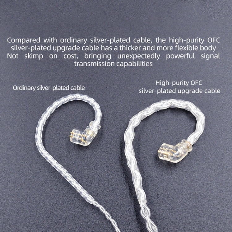 KZ OFC 0.75mm Standard Pin High-Purity Silver-Plated 152 Pin Headphone Upgrade Cable,Length: 1.2m For ZS10PRO(Section C) - Cable & Splitter by KZ | Online Shopping South Africa | PMC Jewellery