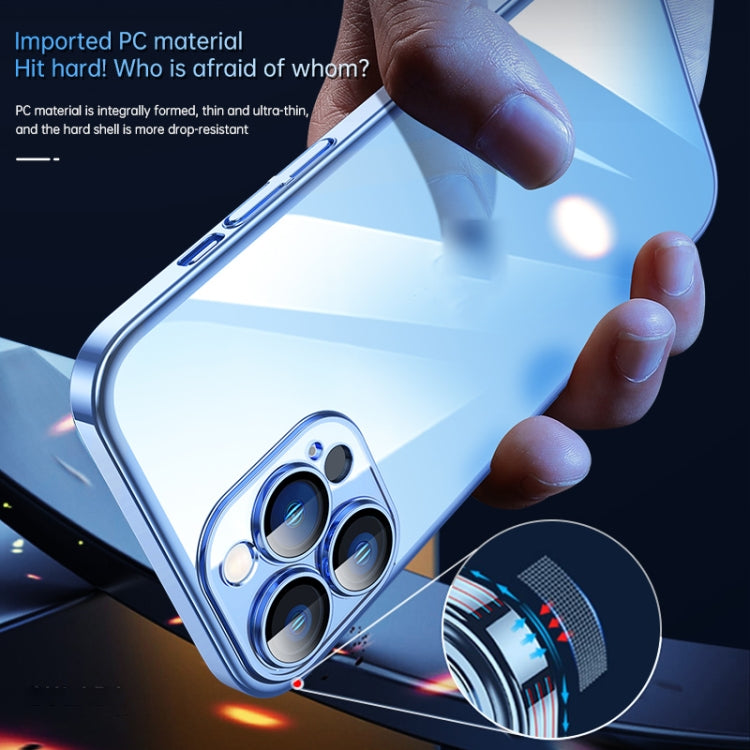 For iPhone 12 SULADA JINGJIA Series Lens Protector PC Phone Case(Blue) - iPhone 12 / 12 Pro Cases by SULADA | Online Shopping South Africa | PMC TechLife