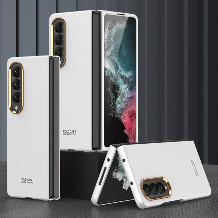 For Samsung Galaxy Z Fold4 GKK Ultra-thin Electroplating Lens Frame Phone Case(White) - free shipping - PMC TechLife - Order now!