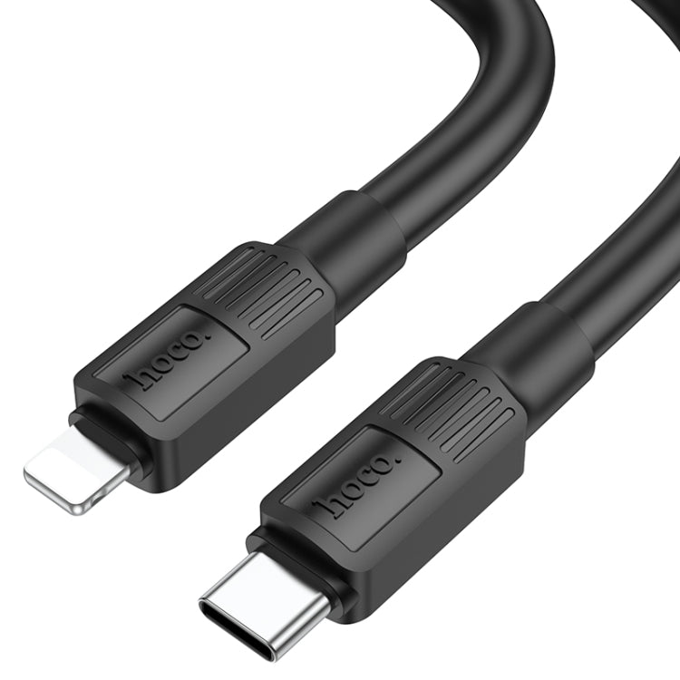 hoco X84 20W USB-C / Type-C to 8 Pin Solid PD Charging Data Cable，Length：1m(Black) - Normal Style Cable by hoco | Online Shopping South Africa | PMC Jewellery
