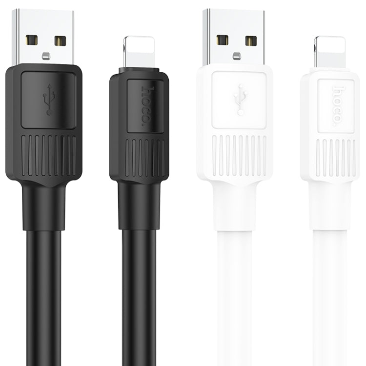 hoco X84 2.4A USB to 8 Pin Solid Charging Data Cable，Length：1m(Black) - Normal Style Cable by hoco | Online Shopping South Africa | PMC Jewellery