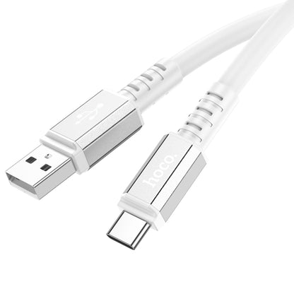 hoco X85 3A USB to USB-C / Type-C Strength Charging Data Cable，Length：1m(White) - USB-C & Type-C Cable by hoco | Online Shopping South Africa | PMC Jewellery