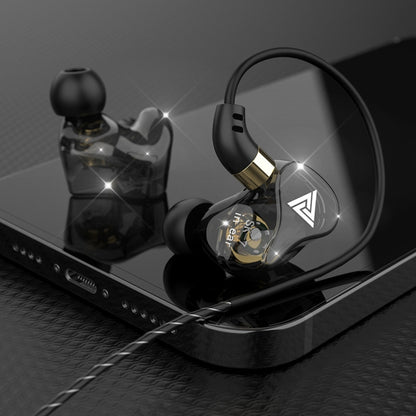 QKZ SK7 3.5mm Sports In-ear Copper Driver Wired HIFI Stereo Earphone with Mic(Black) - In Ear Wired Earphone by QKZ | Online Shopping South Africa | PMC Jewellery