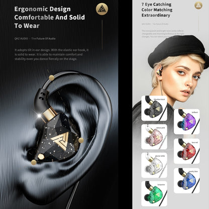 QKZ SK8 3.5mm Sports In-ear Dynamic HIFI Monitor Earphone with Mic(Blue) - In Ear Wired Earphone by QKZ | Online Shopping South Africa | PMC Jewellery