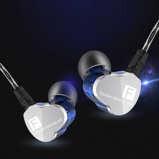 QKZ F910 In-Ear Subwoofer Dual Dynamic Earphone(Blue) - In Ear Wired Earphone by QKZ | Online Shopping South Africa | PMC Jewellery