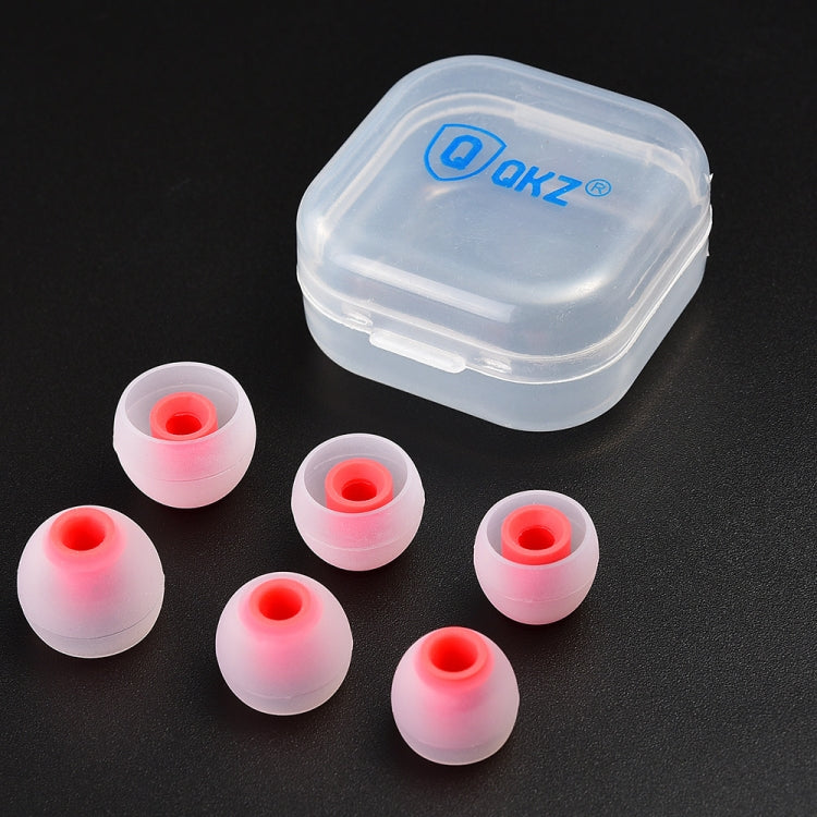 QKZ GJES 6-in-1 In-Ear Earphone Silicone Ear Caps(White Red) - Anti-dust & Ear Caps by QKZ | Online Shopping South Africa | PMC Jewellery