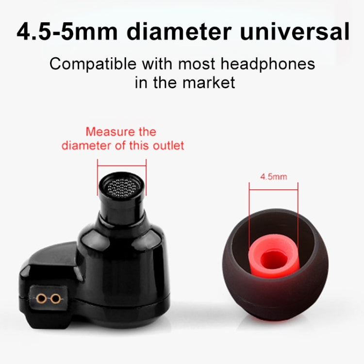 QKZ GJES 6-in-1 In-Ear Earphone Silicone Ear Caps(Black Red) - Anti-dust & Ear Caps by QKZ | Online Shopping South Africa | PMC Jewellery