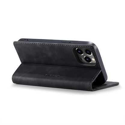 For iPhone 14 Pro CaseMe-013 Multifunctional Retro Frosted Leather Phone Case(Black) - iPhone 14 Pro Cases by CaseMe | Online Shopping South Africa | PMC Jewellery | Buy Now Pay Later Mobicred