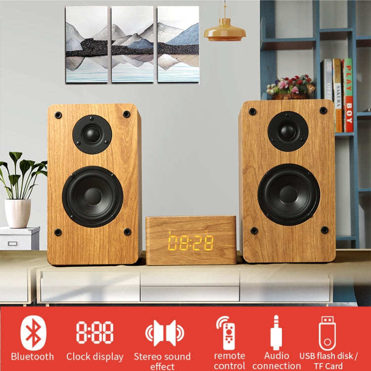 D1 Coaxial Card Bluetooth Wooden Desktop Speaker(Yellow) - Desktop Speaker by PMC Jewellery | Online Shopping South Africa | PMC Jewellery