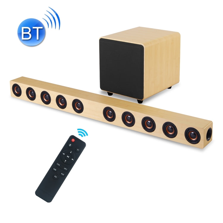 D90 Home Theater Audio Echo Wall Soundbar Subwoofer Bluetooth Audio(Yellow) - Desktop Speaker by PMC TechLife | Online Shopping South Africa | PMC TechLife