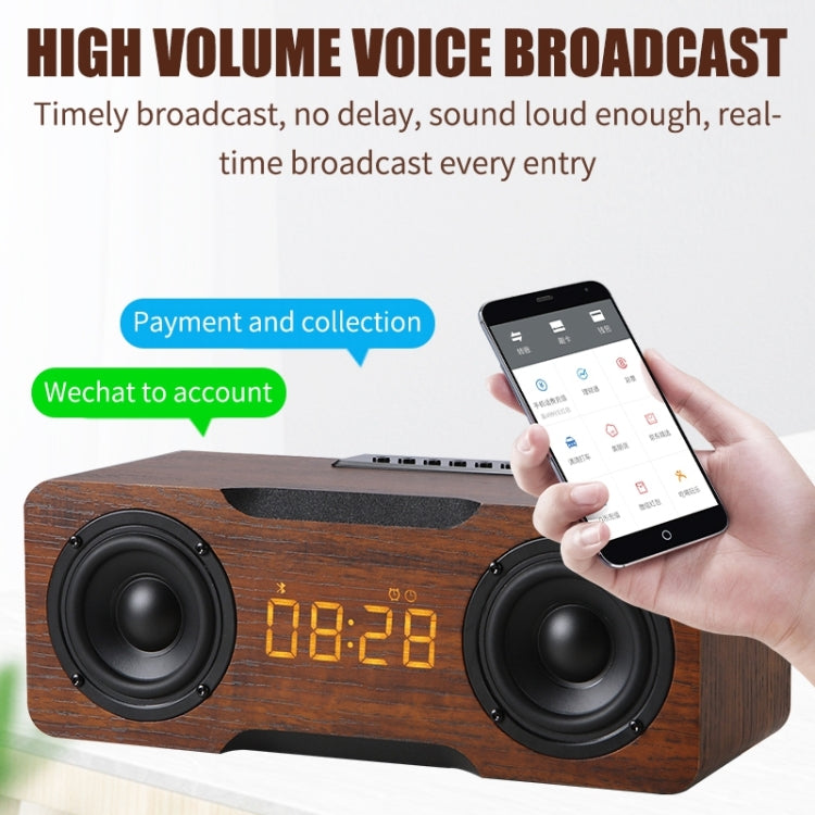 M8C Multifunctional Alarm Clock Bluetooth Speaker(Dark Brown) - Desktop Speaker by PMC TechLife | Online Shopping South Africa | PMC TechLife