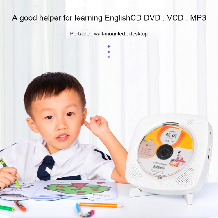 Kecag KC-609 Wall Mounted Home DVD Player Bluetooth CD Player, Specification:DVD/CD+Connectable TV + Charging Version(White) - free shipping - PMC TechLife - Order now!