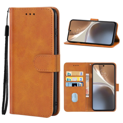 For Motorola Moto G32 Leather Phone Case(Brown) - Motorola Cases by PMC Jewellery | Online Shopping South Africa | PMC Jewellery