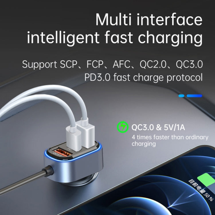 SC05 65.5W 6 in 1 PD / QC3.0 Fast Charge Extended Car Charger - Car Charger by PMC Jewellery | Online Shopping South Africa | PMC Jewellery