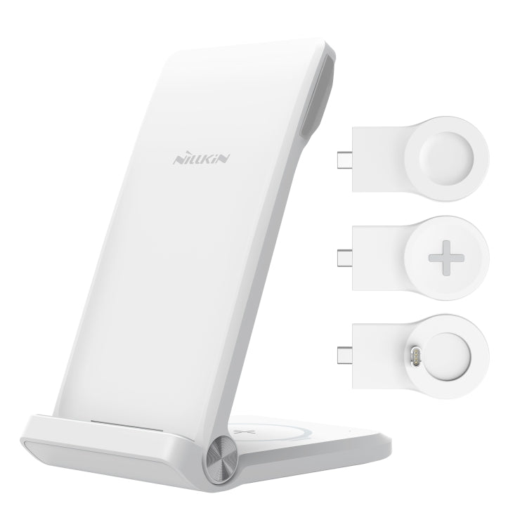 NILLKIN NKT12 3-in-1 Wireless Charger with Huawei Watch Charger, Plug Type:US Plug(White) - Wireless Charger by NILLKIN | Online Shopping South Africa | PMC Jewellery | Buy Now Pay Later Mobicred