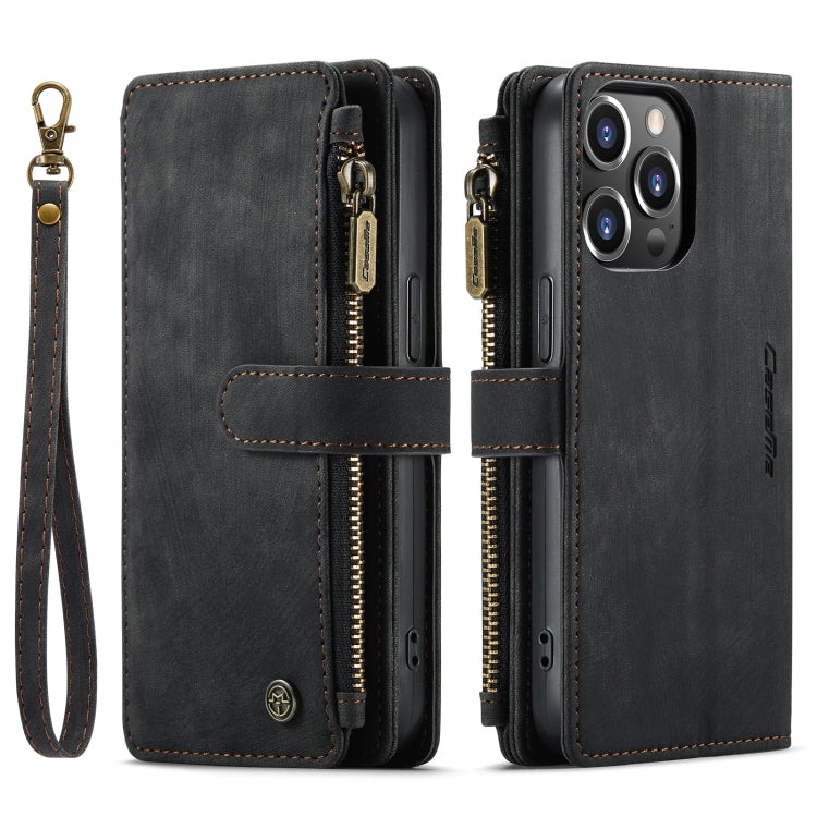 For iPhone 14 Pro Max CaseMe C30 Multifunctional Phone Leather Case (Black) - iPhone 14 Pro Max Cases by CaseMe | Online Shopping South Africa | PMC TechLife | Buy Now Pay Later Mobicred