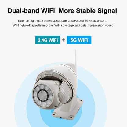 Sricam SP008C 5MP 10X Zoom IP66 Waterproof CCTV WiFi IP Camera Monitor, Plug Type:UK Plug(White) - Wireless Camera by Sricam | Online Shopping South Africa | PMC Jewellery