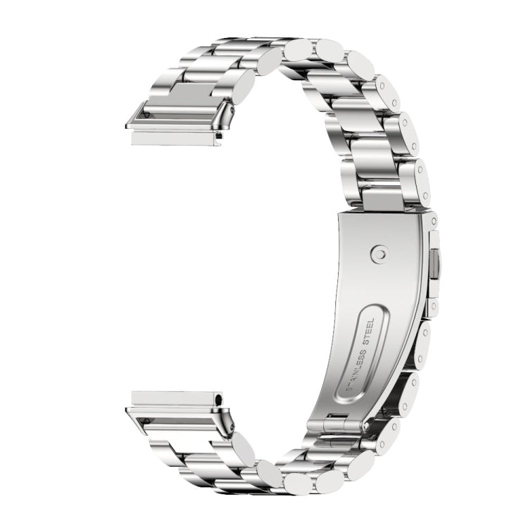 For Huawei Band 7 / 7 NFC MIJOBS Three-Bead Metal Stainless Steel Watch Band(Silver) - Watch Bands by MIJOBS | Online Shopping South Africa | PMC Jewellery | Buy Now Pay Later Mobicred