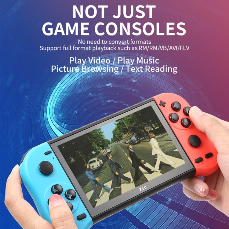 X50 Max 5.1 inch Screen Handheld Game Console for Double Player with 6000+ Games(Black) - Pocket Console by PMC TechLife | Online Shopping South Africa | PMC TechLife | Buy Now Pay Later Mobicred