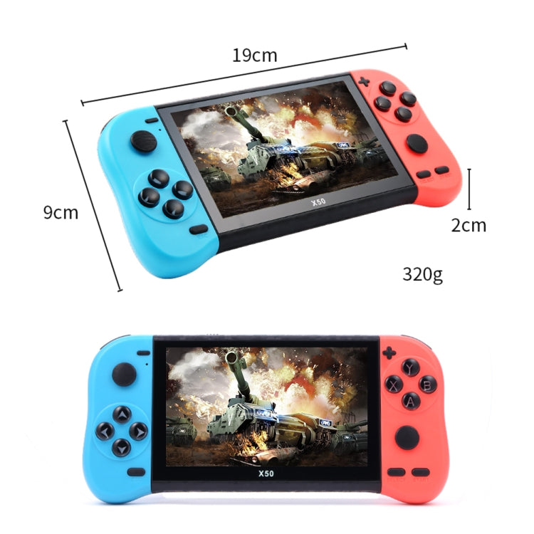 X50 Max 5.1 inch Screen Handheld Game Console for Double Player with 6000+ Games(Black) - Pocket Console by PMC TechLife | Online Shopping South Africa | PMC TechLife | Buy Now Pay Later Mobicred