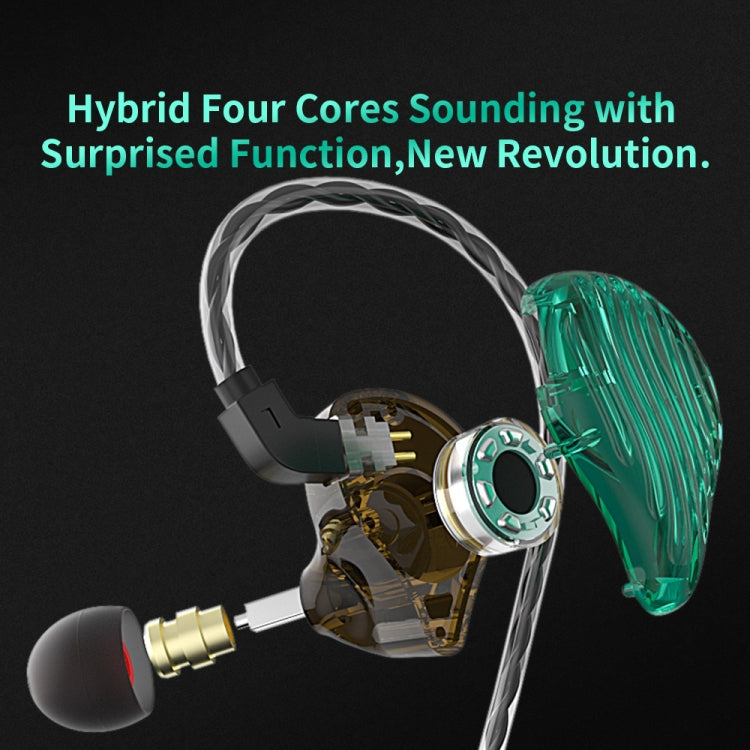 CVJ-CSE Ring Iron Hybrid Music Running Sports In-Ear Wired Headphone, Style:Without Mic(Black) - In Ear Wired Earphone by CVJ | Online Shopping South Africa | PMC Jewellery | Buy Now Pay Later Mobicred