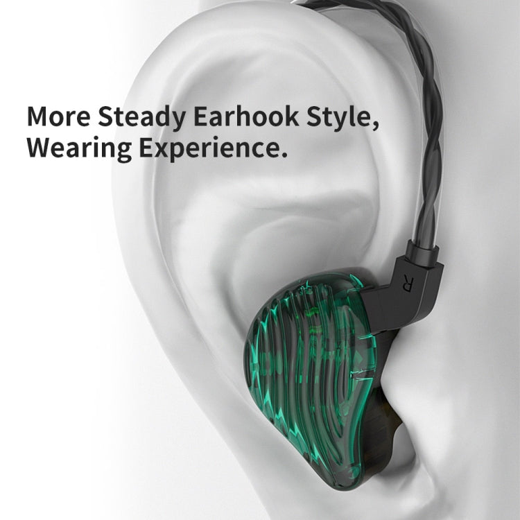 CVJ-CSE Ring Iron Hybrid Music Running Sports In-Ear Wired Headphone, Style:Without Mic(Green) - In Ear Wired Earphone by CVJ | Online Shopping South Africa | PMC Jewellery | Buy Now Pay Later Mobicred