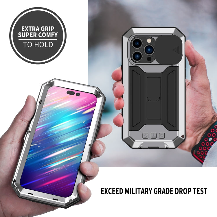 For iPhone 14 Pro R-JUST Shockproof Life Waterproof Dust-proof Case(Silver) - iPhone 14 Pro Cases by R-JUST | Online Shopping South Africa | PMC Jewellery | Buy Now Pay Later Mobicred