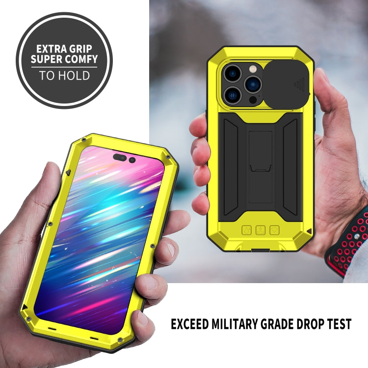 For iPhone 14 Pro Max R-JUST Shockproof Life Waterproof Dust-proof Case (Yellow) - free shipping - PMC TechLife - Order now!
