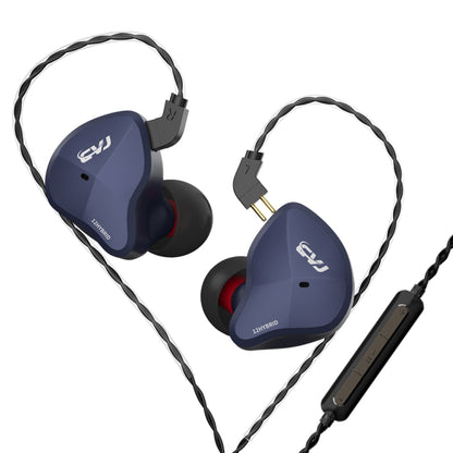 CVJ-CSN In-Ear Dual Magnetic Circuit Dynamic HIFI Wired Earphone, Style:With Mic(Blue) - In Ear Wired Earphone by CVJ | Online Shopping South Africa | PMC Jewellery